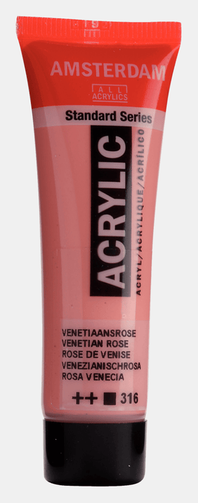 Liten tub med rosa Amsterdam Akrylfärg 20 ml 316 Venetian Rose från Royal Talens - Tidformera
