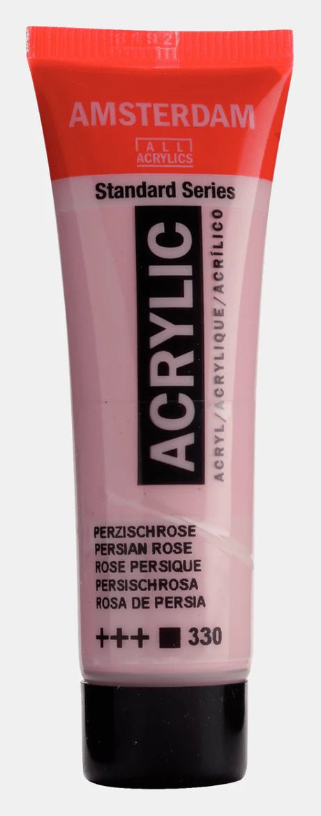Liten tub med rosa Amsterdam Akrylfärg 20 ml 330 Persian Rose från Royal Talens - Tidformera