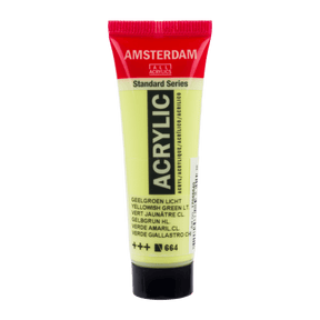 Liten tub med ljusgrön Amsterdam Akrylfärg 20 ml 664 - Yellowish Green Light från Royal Talens - Tidformera