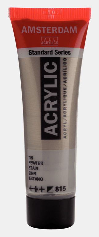 Liten tub med grå Amsterdam Akrylfärg 20 ml 815 - Pewter från Royal Talens - Tidformera