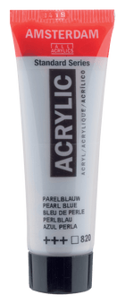 Liten tub med pärlblå Amsterdam Akrylfärg 20 ml 820 - Pearl Blue från Royal Talens - Tidformera
