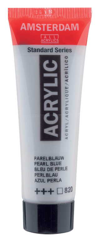 Liten tub med pärlblå Amsterdam Akrylfärg 20 ml 820 - Pearl Blue från Royal Talens - Tidformera