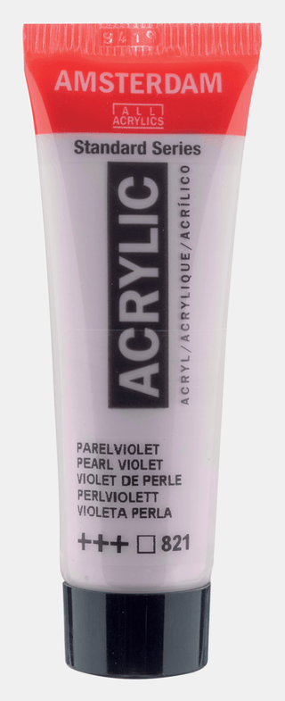 Liten tub med ljuslila Amsterdam Akrylfärg 20 ml 821 - Pearl Violet från Royal Talens - Tidformera