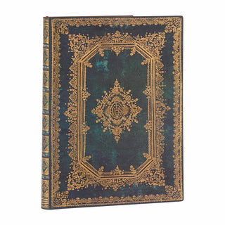 Anteckningsbok Astra Ultra Olinjerad Flexis. Blå anteckningsbok med guldfärgade detaljer från Paperblanks - Tidformera
