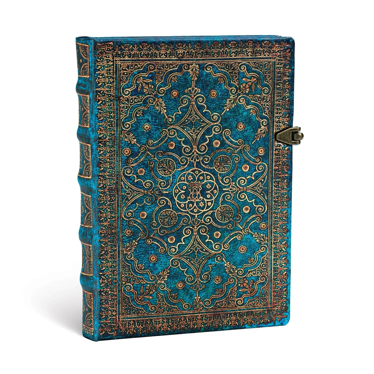 Anteckningsbok Azure - Midi Linjerad Hård pärm Knäppe - Paperblanks - Tidformera