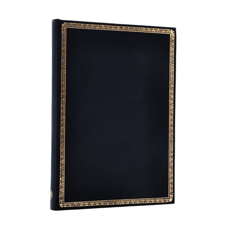 Svart anteckningsbok Black Edition - Midi Linjerad med guld ram från Paperblanks - Tidformera