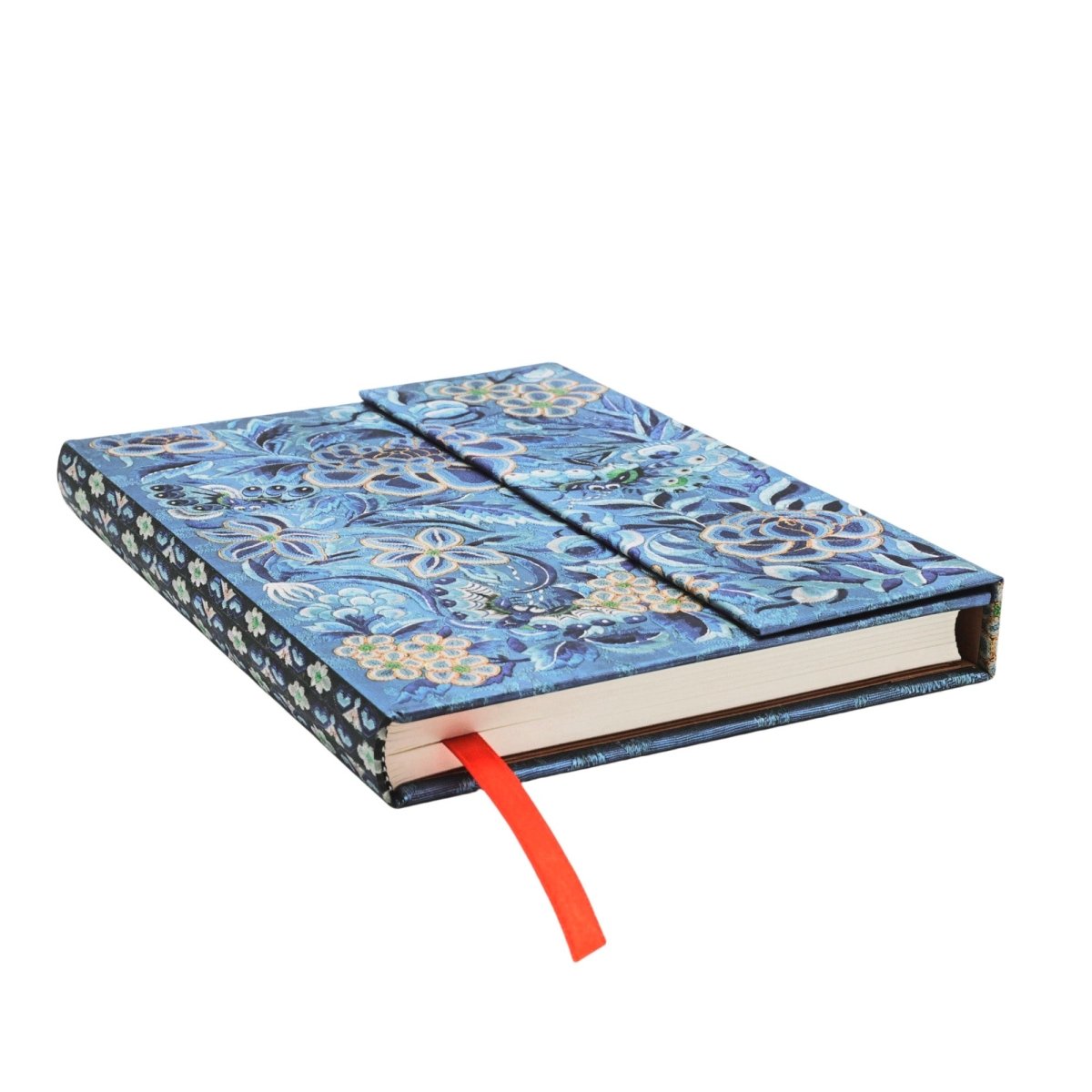 Anteckningsbok Blue Willow - Midi Linjerad Wrap - 3 - Paperblanks - Tidformera