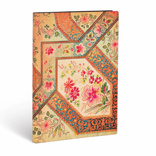 Blommig anteckningsbok Filigree Floral Ivory - Midi Linjerad Flexis från Paperblanks - Tidformera