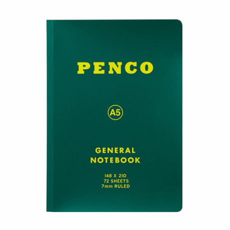 Anteckningsbok General Notebook A5 Ruled - Green - 1 - Penco - Tidformera