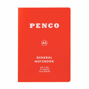 Anteckningsbok General Notebook A5 Ruled - Red - 1 - Penco - Tidformera