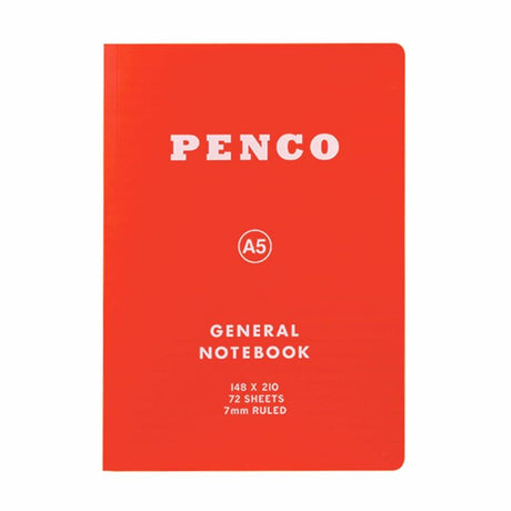 Anteckningsbok General Notebook A5 Ruled - Red - 1 - Penco - Tidformera