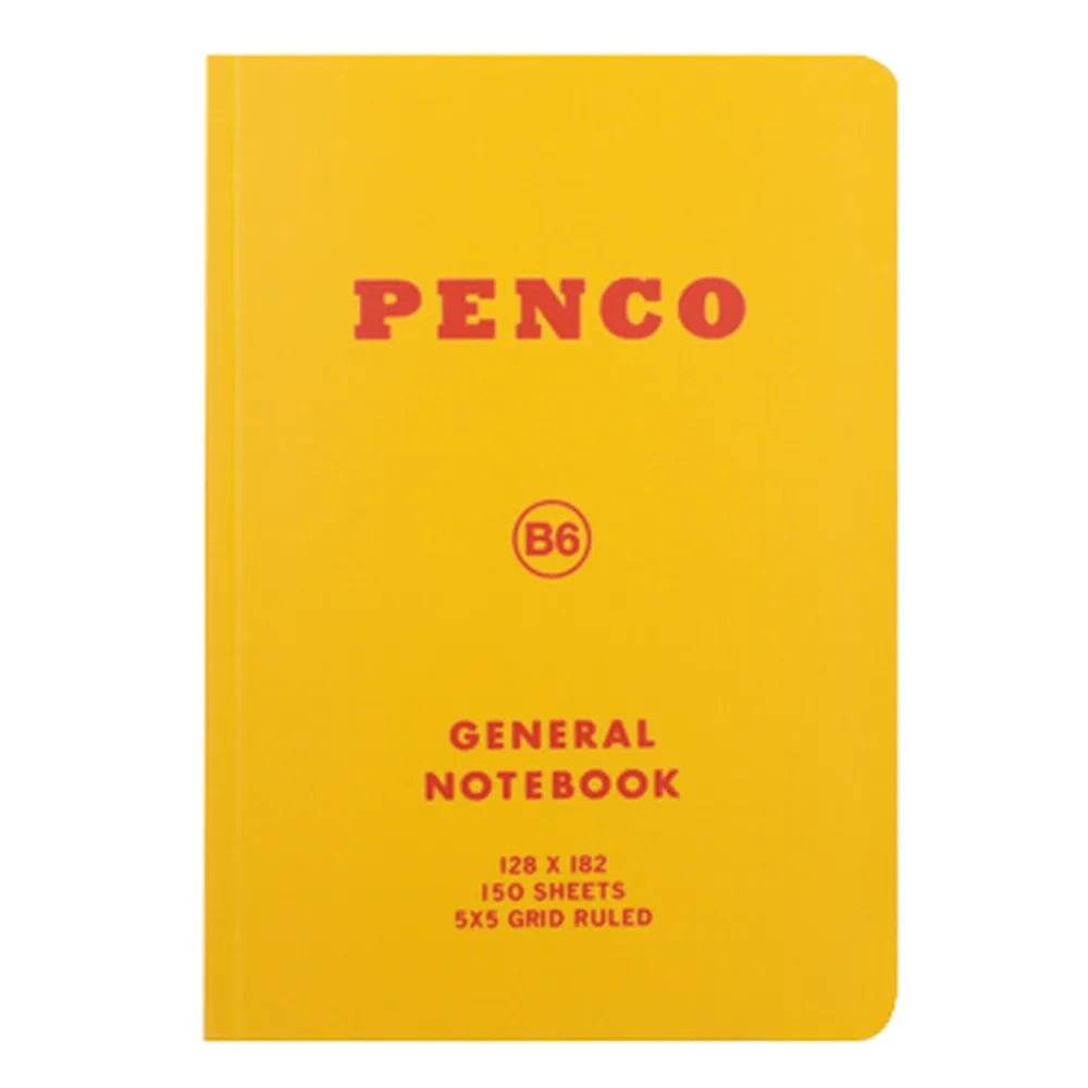 Anteckningsbok General Notebook B6 Grid - Yellow - 1 - Penco - Tidformera