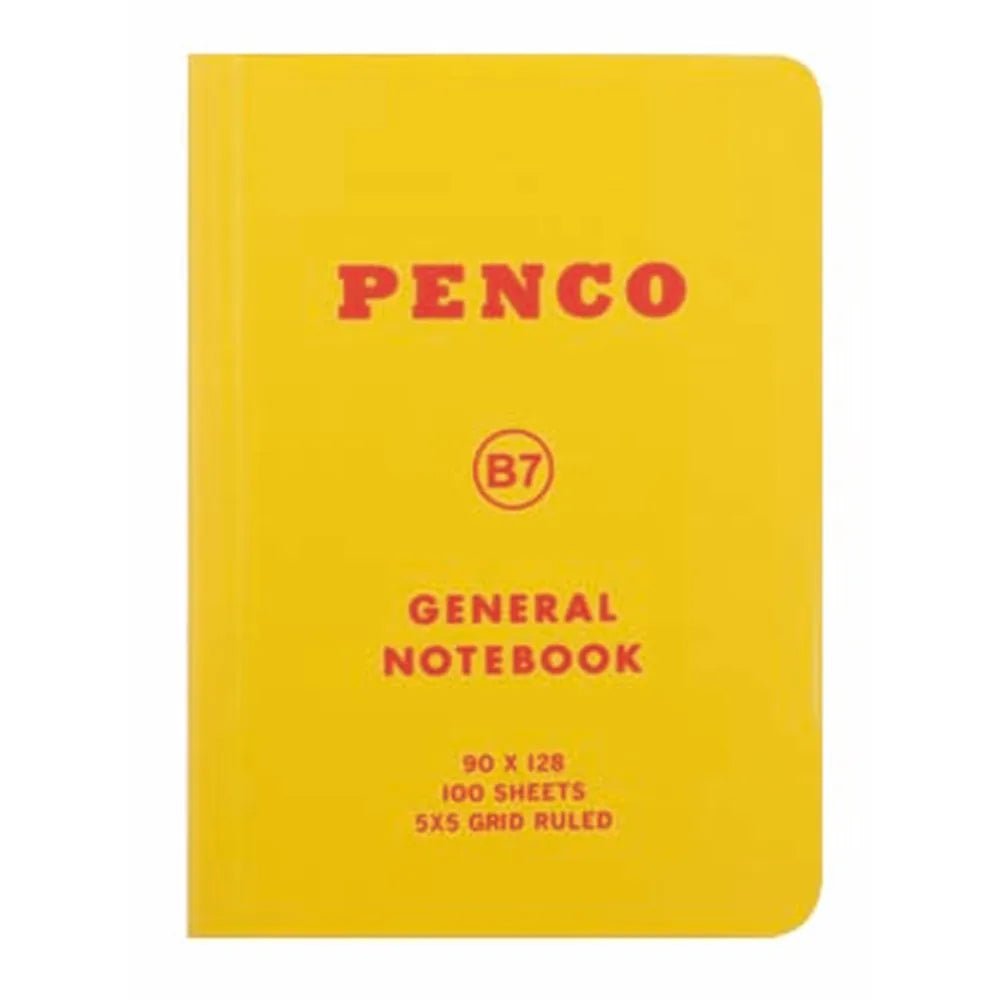 Anteckningsbok General Notebook B7 Grid - Yellow - 1 - Penco - Tidformera