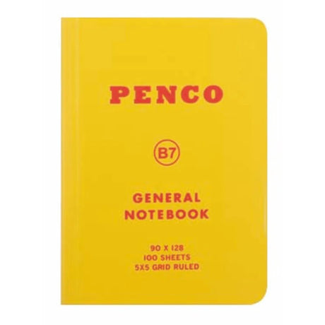 Anteckningsbok General Notebook B7 Grid - Yellow - 1 - Penco - Tidformera