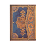 Anteckningsbok Safavid Indigo - Midi Linjerad Hård pärm Wrap - Paperblanks - Tidformera