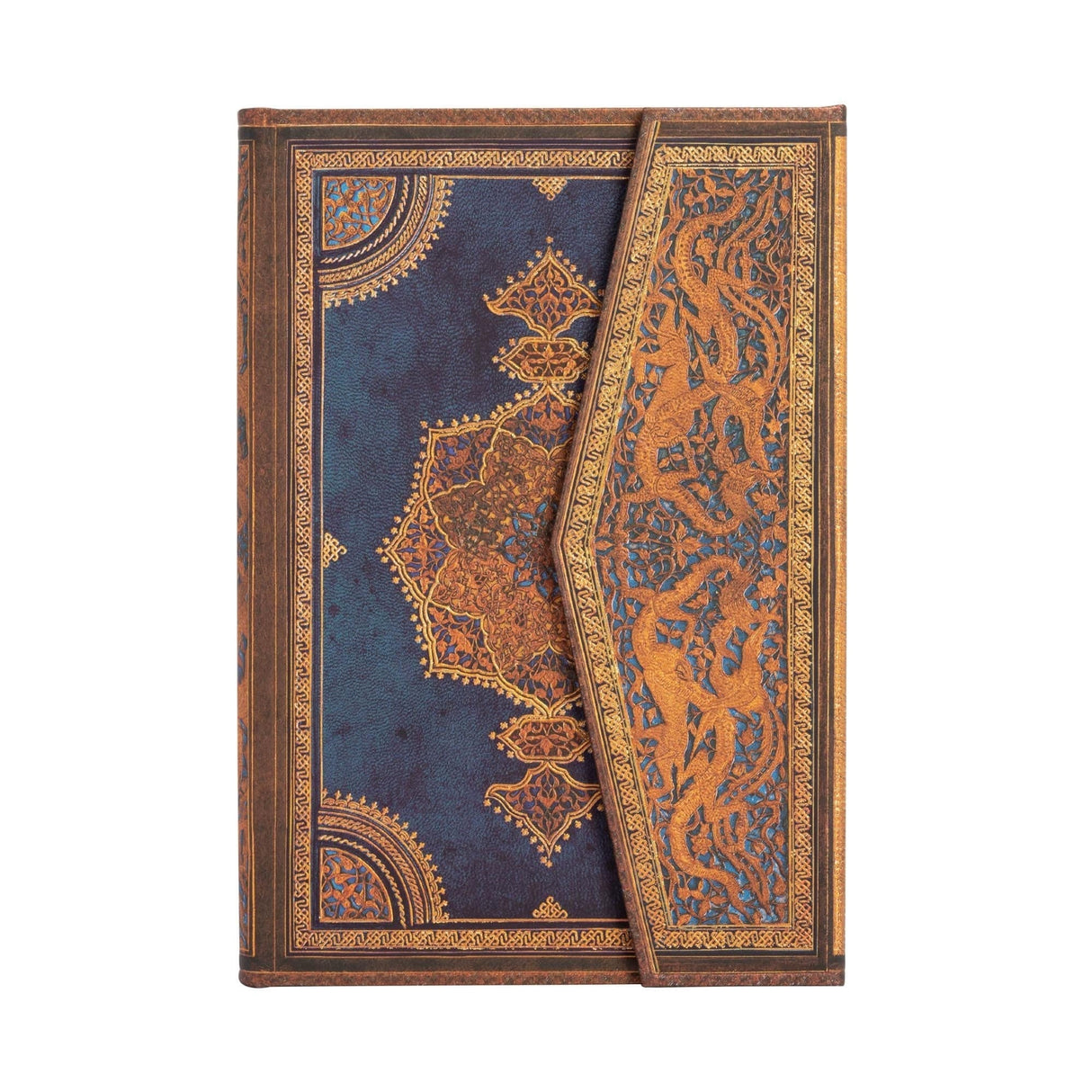 Anteckningsbok Safavid Indigo - Mini Linjerad Hård pärm Wrap - 2 - Paperblanks - Tidformera