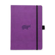 Anteckningsbok Wildlife Dotted A5 Purple Hippo - Dingbats* - Tidformera