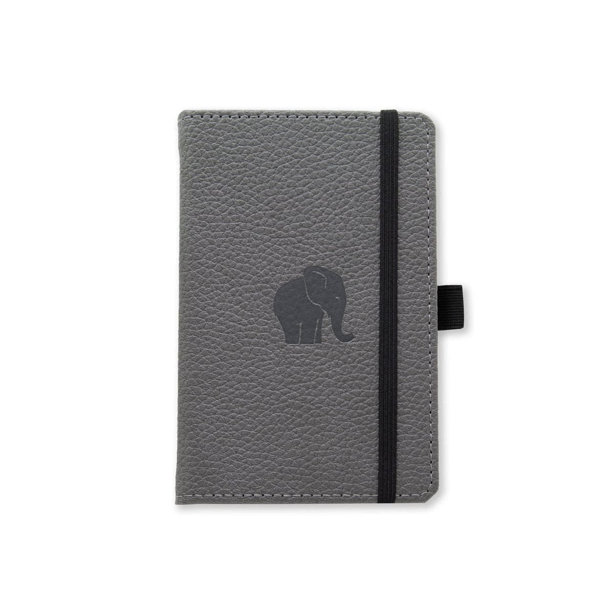 Anteckningsbok Wildlife Dotted A6 Grey Elephant från Dingbats* - Grå anteckningsbok i litet format. Boken har svart gummiband för stängning samt pennhållare.
 - Tidformera