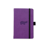 Anteckningsbok Wildlife Dotted A6 Purple Hippo - Dingbats* - Tidformera