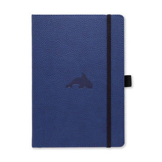 Anteckningsbok Wildlife Olinjerad A5 - Blue Whale från Dingbats* - Blå skrivbok med en val på - Tidformera