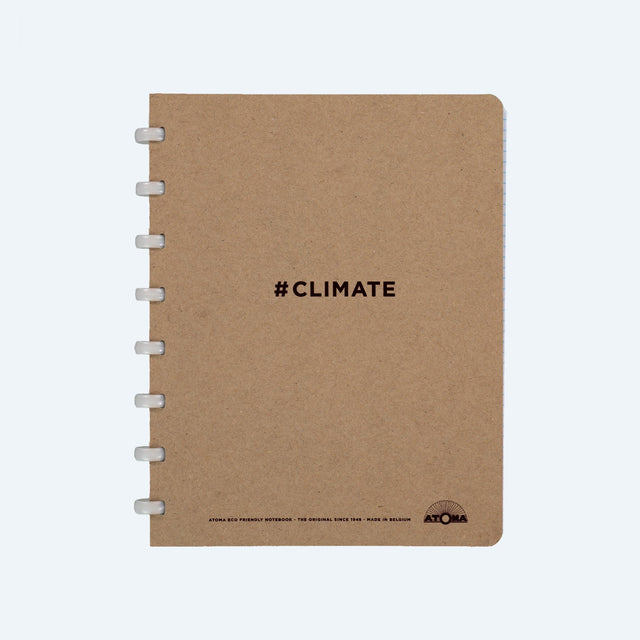 Atoma Notebook A5 - Climate Linjerade, brun med vita ringar. från Atoma - Tidformera