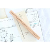 Wooden Stamp Calendar Monthly Numbers Vertical