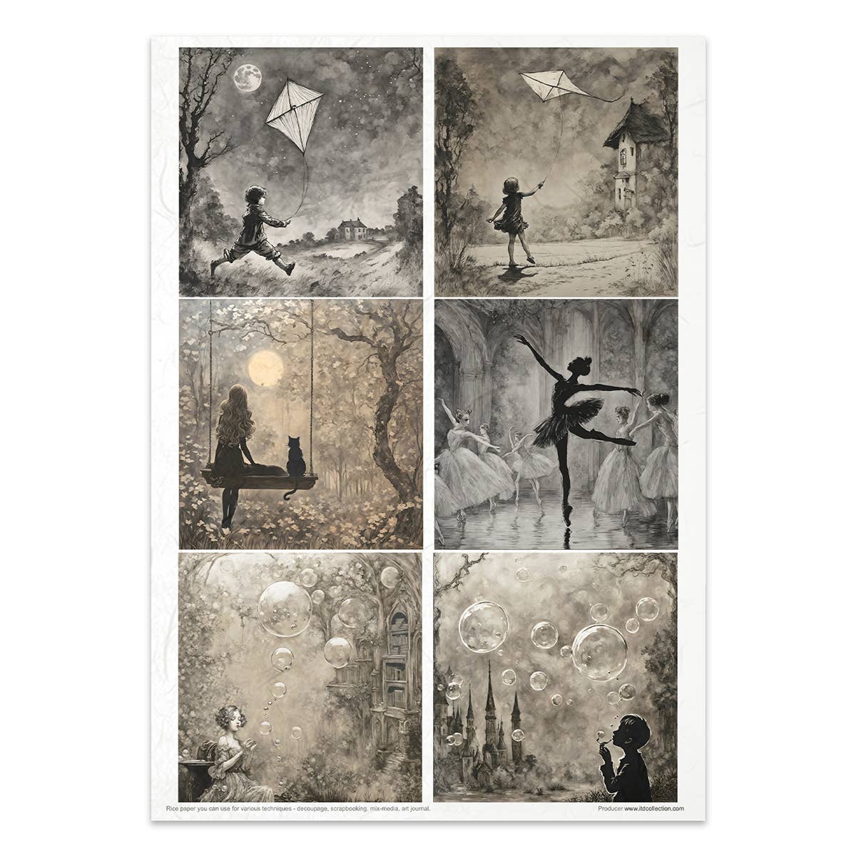 Rice paper set - A4 - Lost in a fairy tale