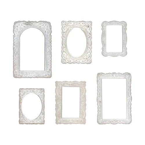 Baseboard Frames Lace - Tim Holtz - Tidformera