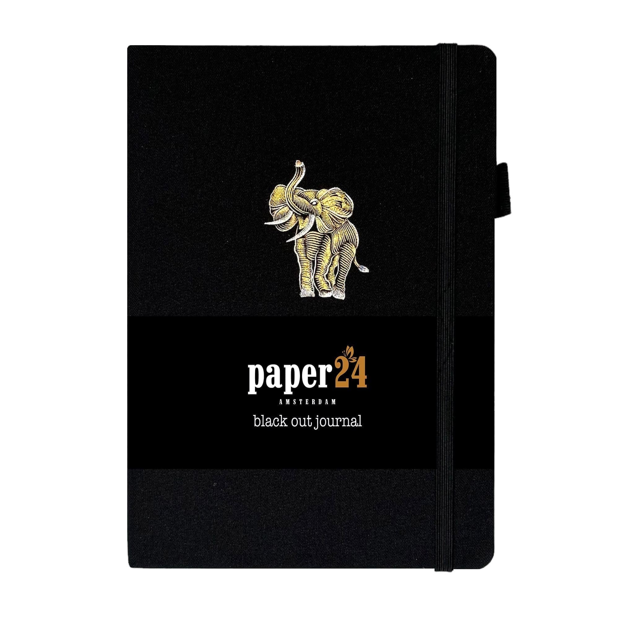 Black Out Journal A5 160 GSM - Golden elephant - Paper24 - Tidformera
