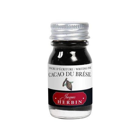 Bläckflaska 10 ml J.HERBIN - Cacao du brésil från Herbin. Brun bläck. - Tidformera