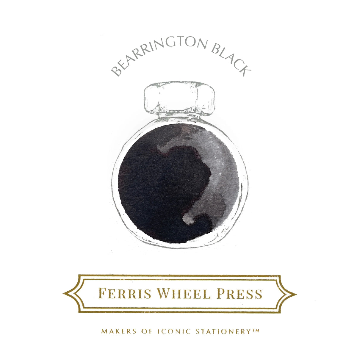 Bläckflaska 38 ml - Bearrington Black - 2 - Ferris Wheel Press - Tidformera