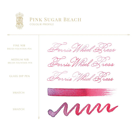 Bläckflaska 38 ml - Pink Sugar Beach - 3 - Ferris Wheel Press - Tidformera