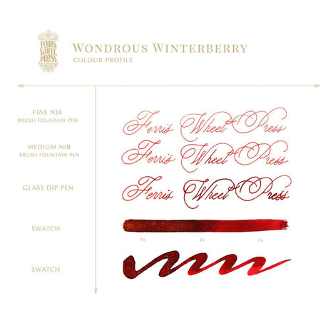 Bläckflaska 38 ml - Wondrous Winterberry - 3 - Ferris Wheel Press - Tidformera