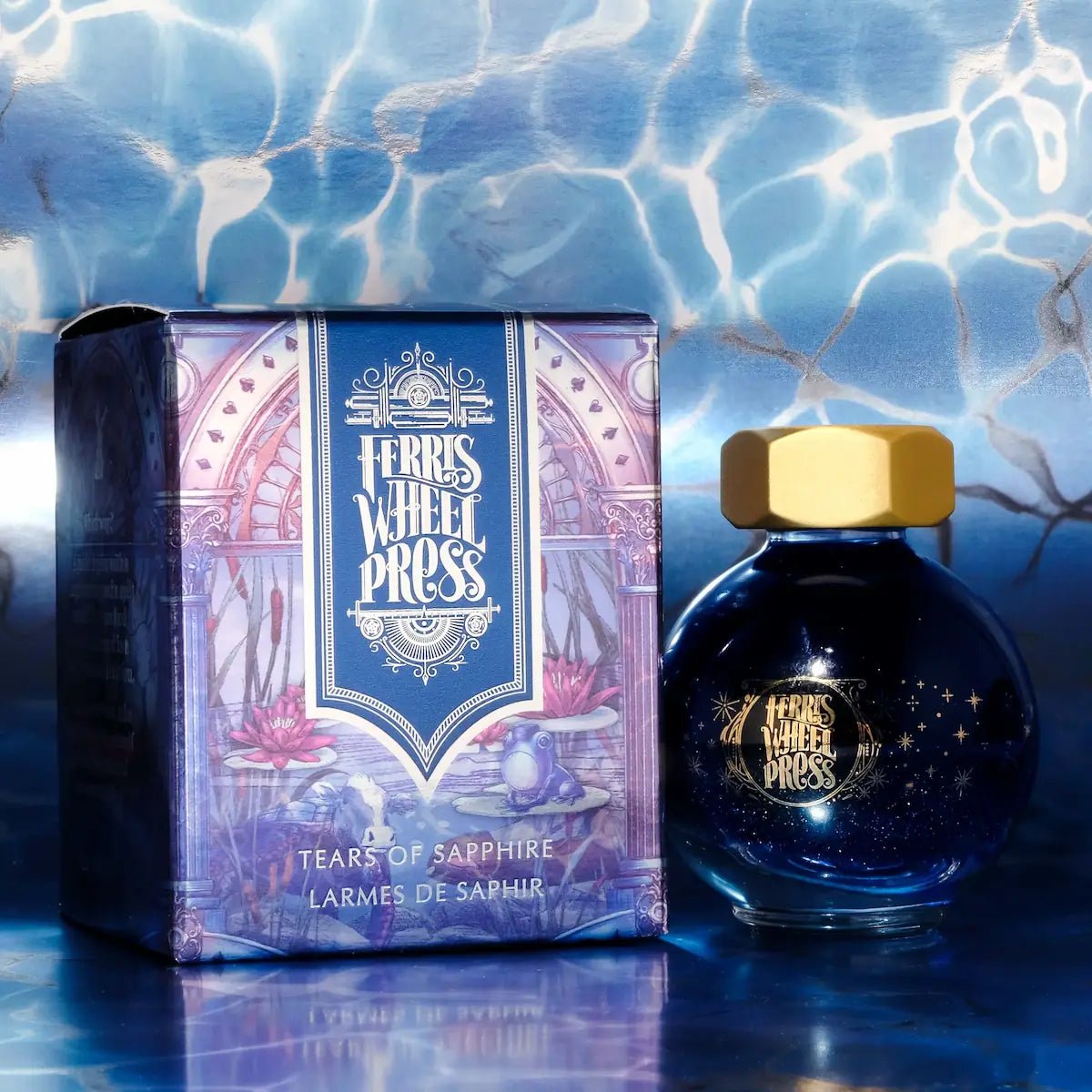 Bläckflaska FerriTales 20 ml - Down the Rabbit Hole - Tears of Sapphire - 5 - Ferris Wheel Press - Tidformera