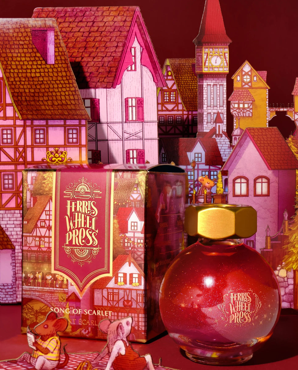 Bläckflaska FerriTales 20 ml - Once Upon a Time - Song of Scarlet - Ferris Wheel Press - Tidformera