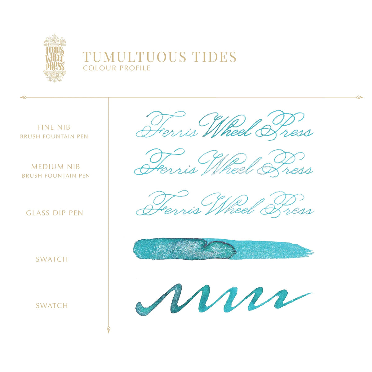 Bläckflaska FerriTales 20 ml - Once Upon a Time - Tumultuous Tides - 3 - Ferris Wheel Press - Tidformera