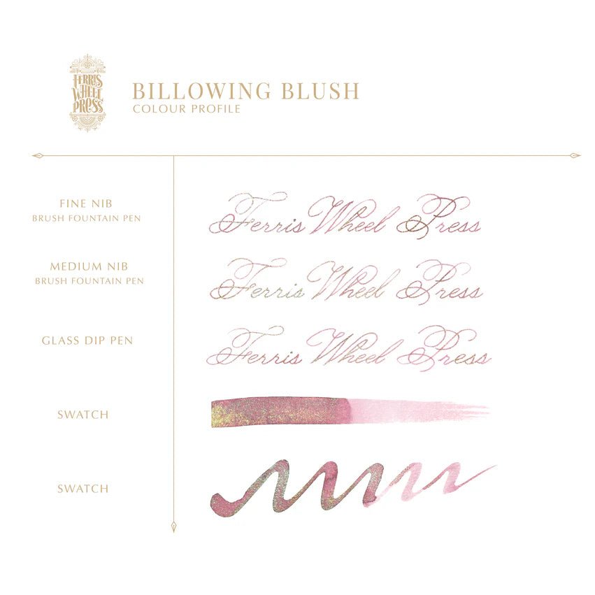 Bläckflaska FerriTales 20 ml - The Beauty and the Beast - Billowing Blush - 2 - Ferris Wheel Press - Tidformera