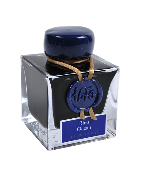 Bläckflaska J. HERBIN INK 50 ml - 1670 Bleu Océan - 1 - Herbin - Tidformera