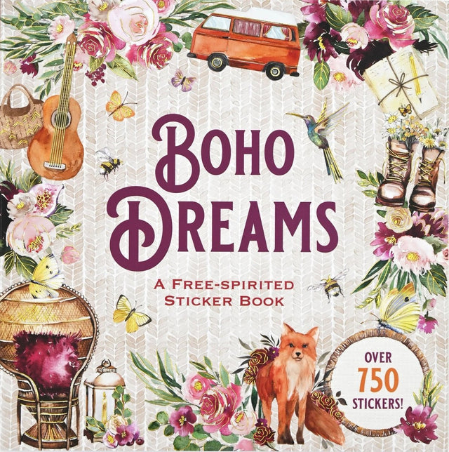 Boho Dreams Sticker book från Peter Pauper Press, bok med över 750 klistermärken - Tidformera