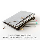 Bokomslag - Yuru Log Notebook B6 - Grey - 3 - Midori - Tidformera