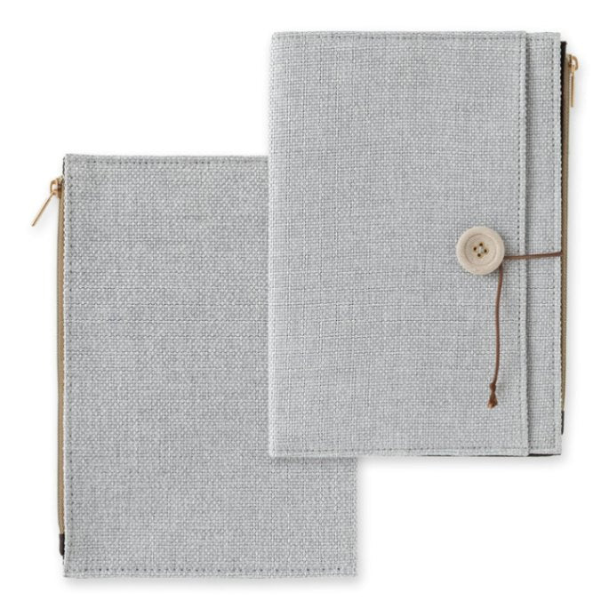 Bokomslag - Yuru Log Notebook B6 - Grey - 2 - Midori - Tidformera