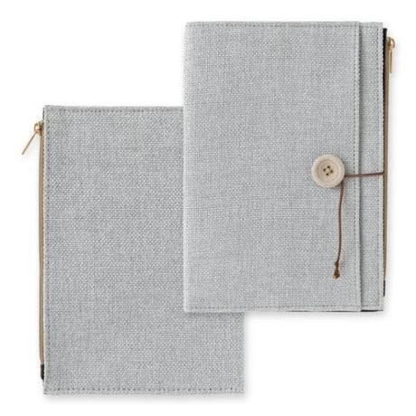 Bokomslag - Yuru Log Notebook B6 - Grey - 2 - Midori - Tidformera