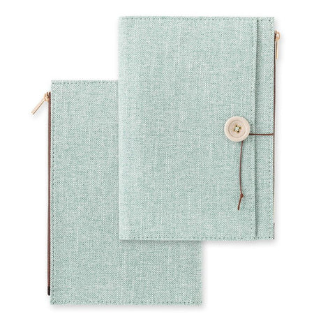 Bokomslag - Yuru Log Notebook B6 - Light Blue/Green - 2 - Midori - Tidformera