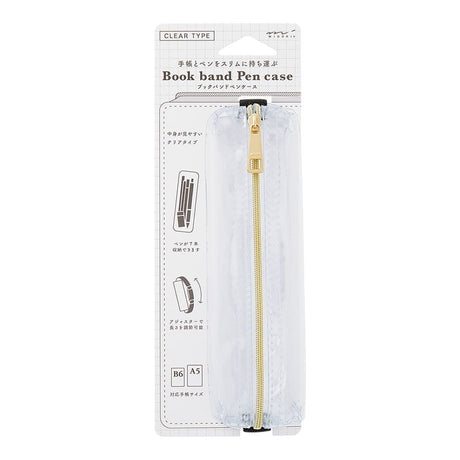 Book band Pen case Clear type - Transparent - Midori - Tidformera