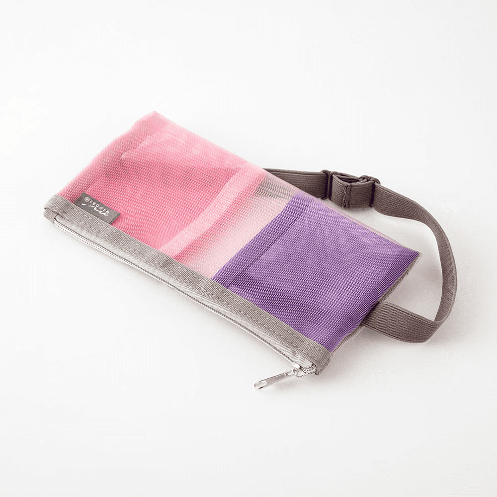 Book band Pen case Mesh type Pink - Midori - Tidformera