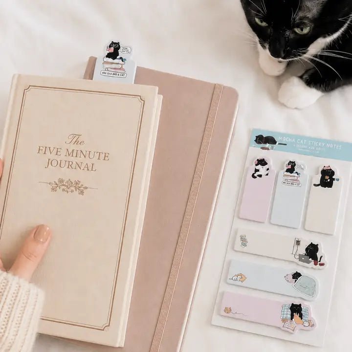 Bookmark Sticky Notes - Mocha cat - 6 designer - 4 - Moonaries illo - Tidformera