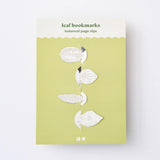 Bookmarks Page Markers Leaf - Silver - 1 - Another Studio UK - Tidformera