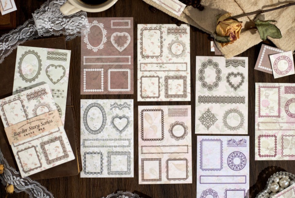 Border Story Series - Sticky note stickers - Lace affection - Other - Tidformera