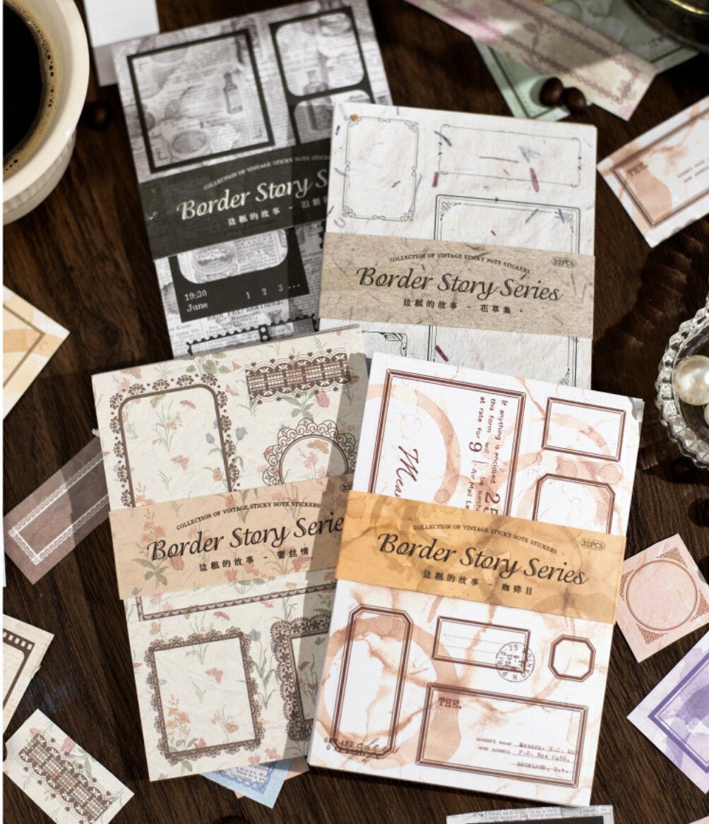 Border Story Series - Sticky note stickers - Lace affection - 8 - Other - Tidformera