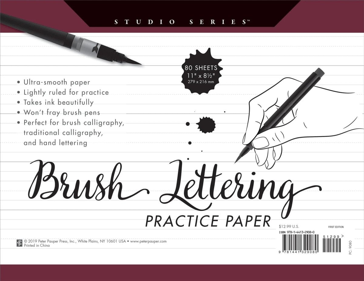 Brush Lettering Practice Pad - 1 - Peter Pauper Press - Tidformera